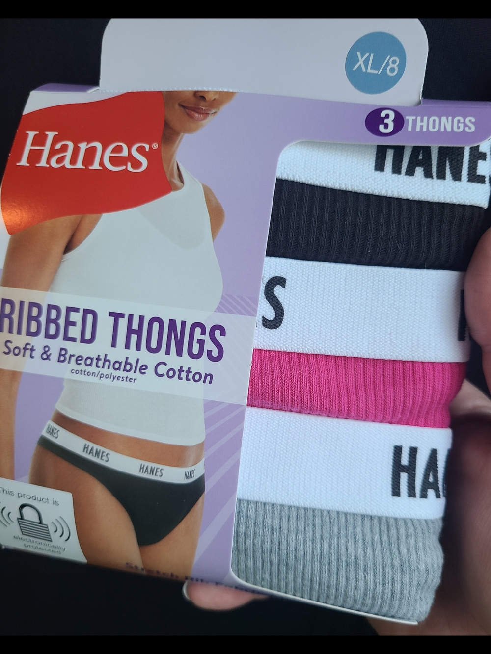 Hanes Ribbed Thongs 3-Pack